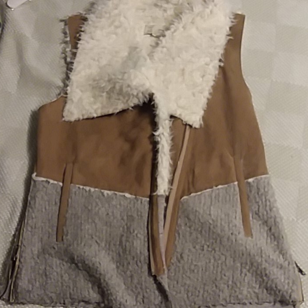 Suede fur vest